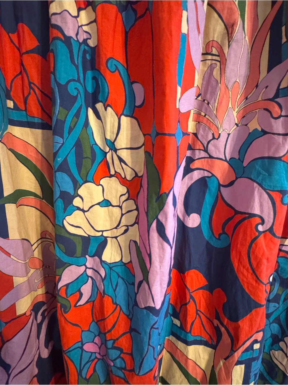 Tuckernuck Floral Puff Sleeve Midi Dress - Multi - Picture 2 of 6